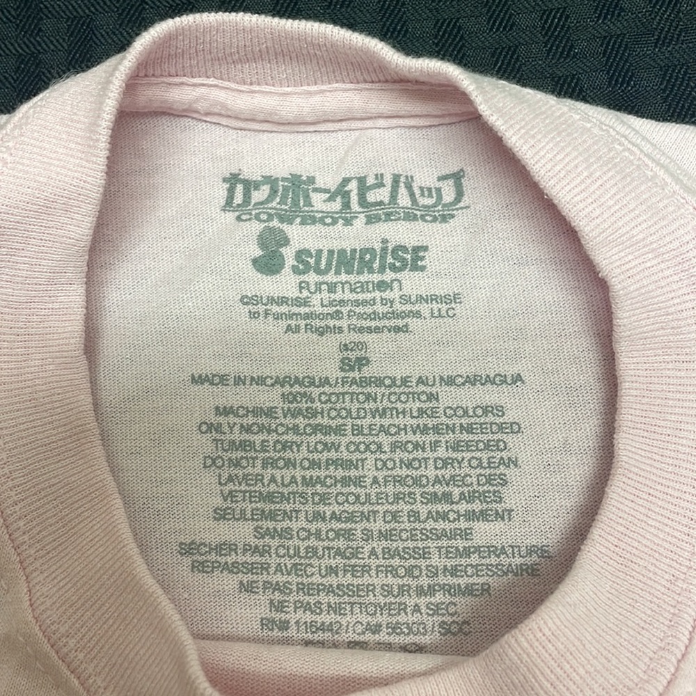 Sunrise Funmation Cowboy Bebop Pink Shirt Size Small - Picture 3 of 4